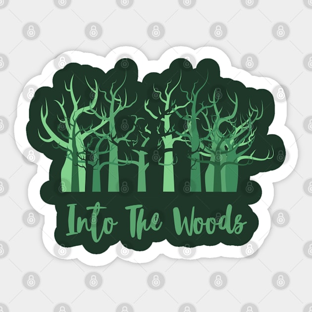 Into The Woods Sticker by Abeer Ahmad